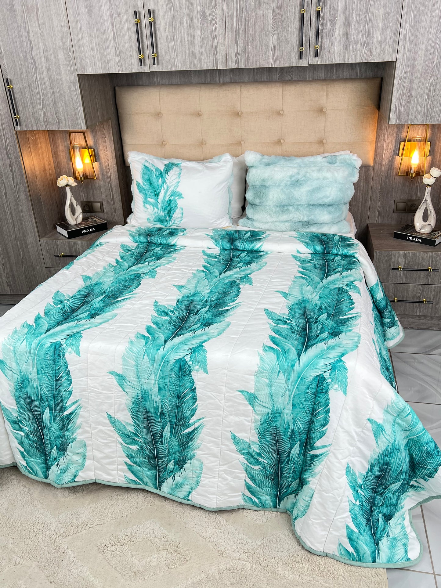 Couvre lit sydra double face