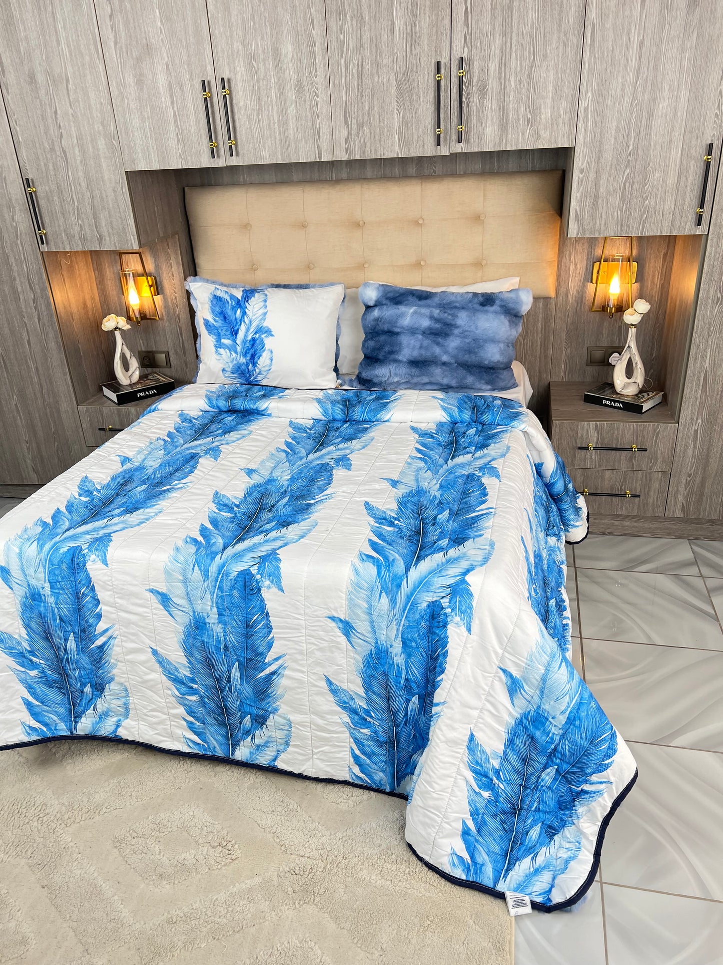 Couvre lit sydra double face