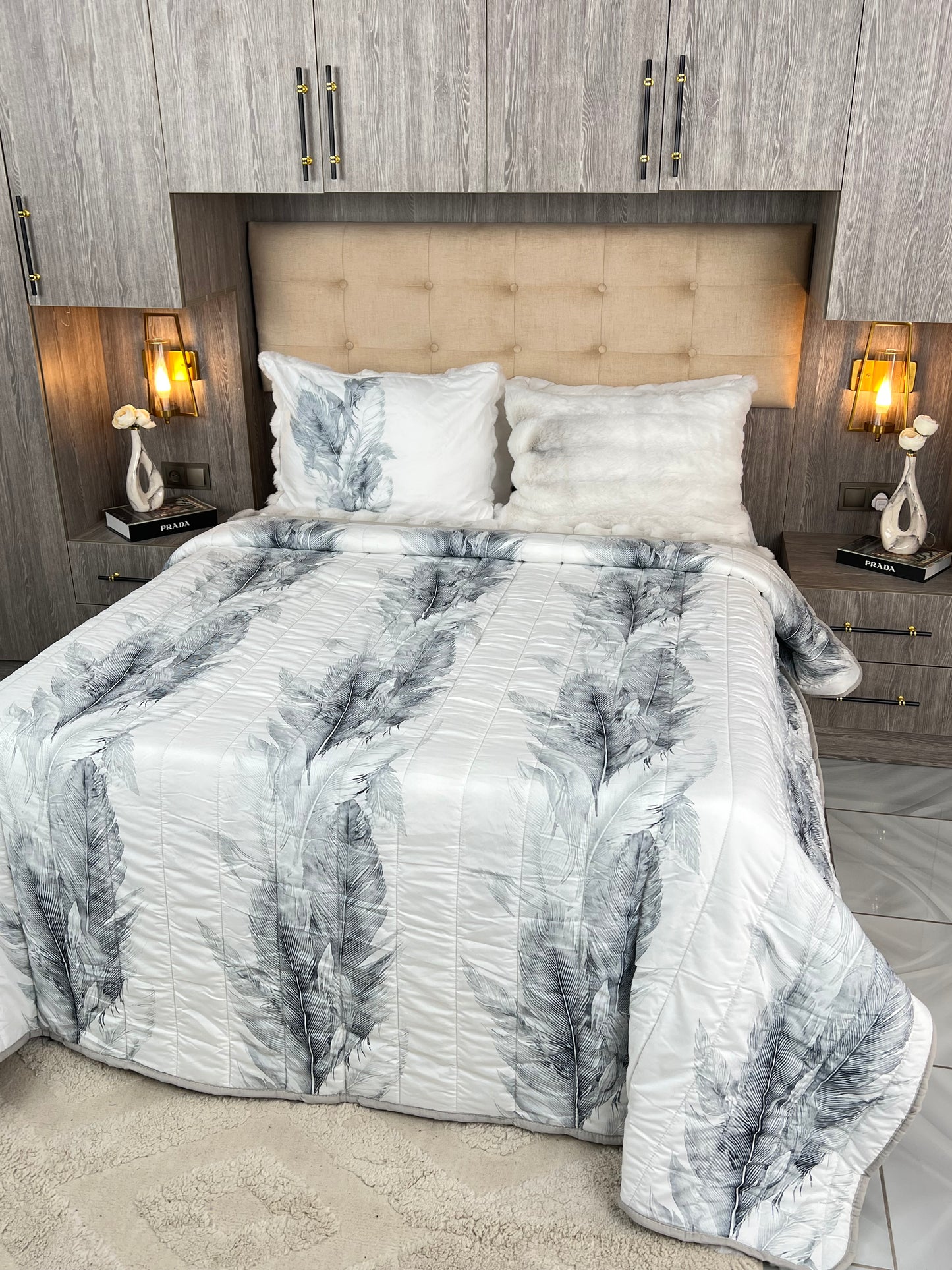 Couvre lit sydra double face