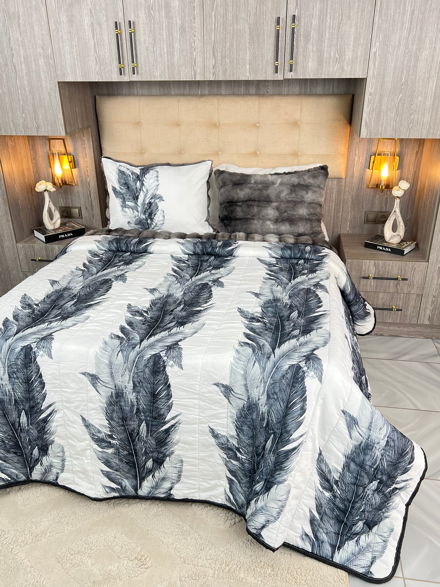 Couvre lit sydra double face